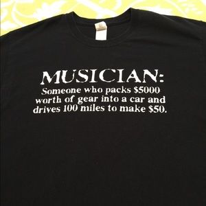 Rock roll musician Tee Shirt